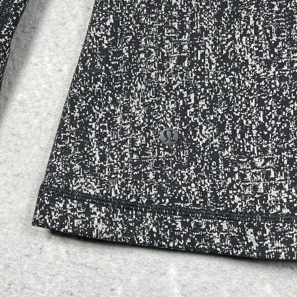 Lululemon Define Jacket Womens Size 2 Coco Pique Black White Full Zip Logo - Picture 10 of 12